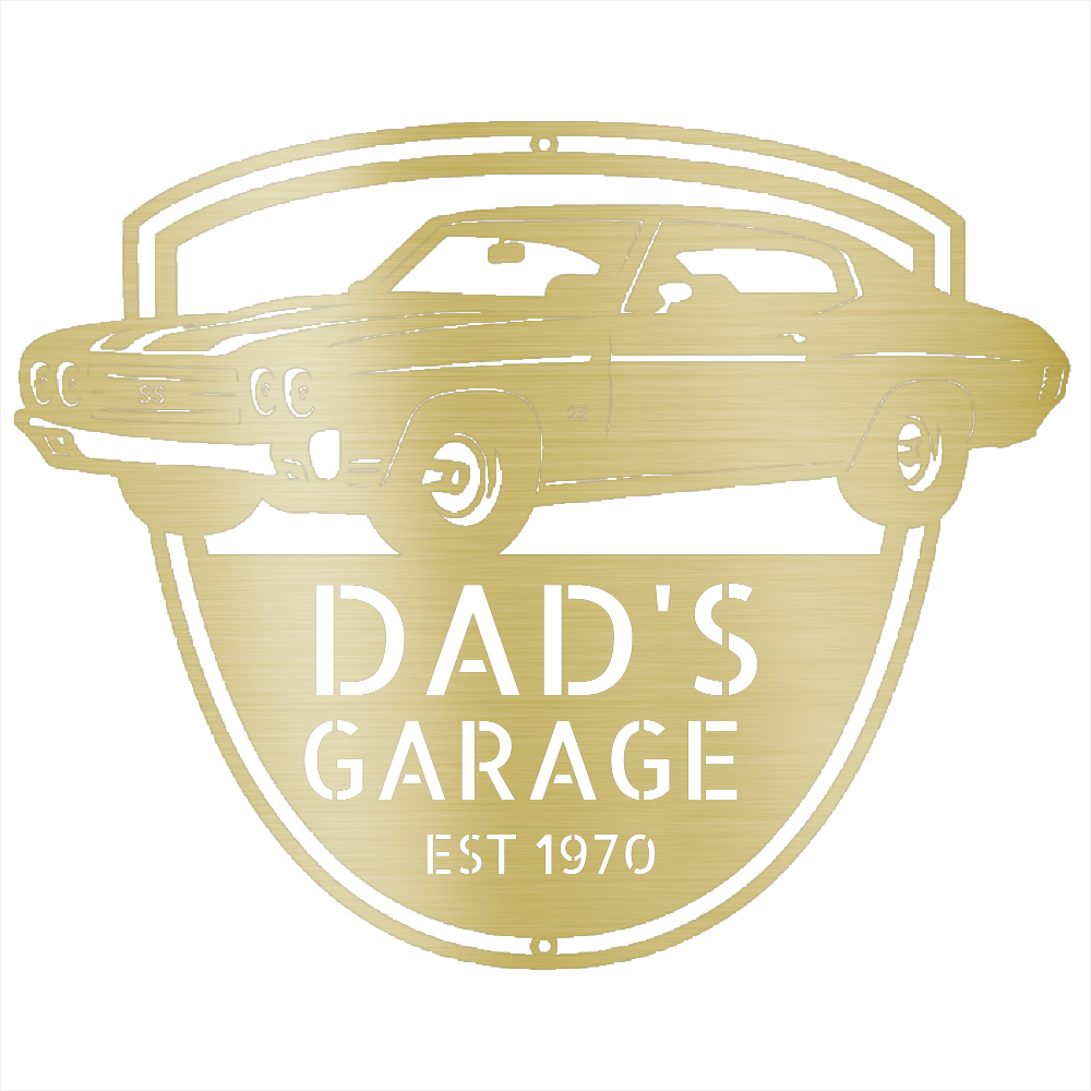 Gold / 12 1970 Chevelle SS Garage Sign