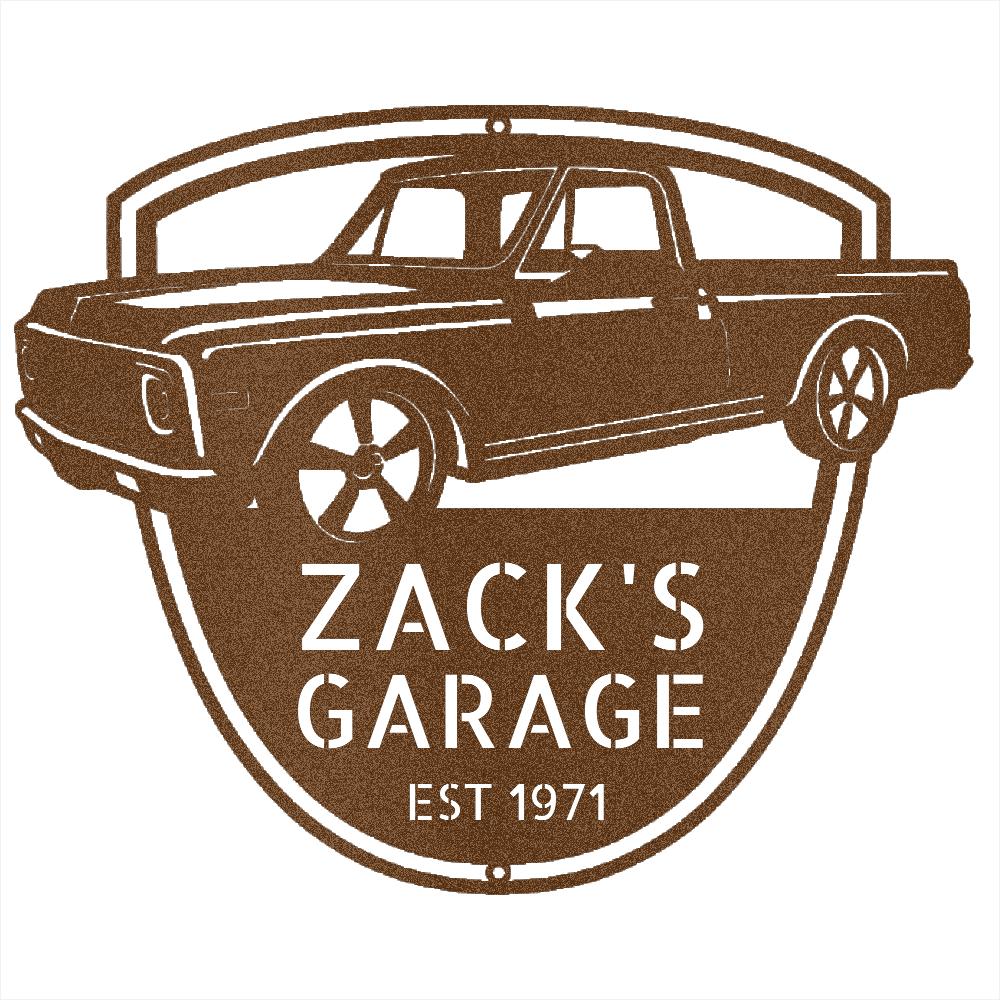 Copper / 12 1971 C10 Chevrolet Garage Sign