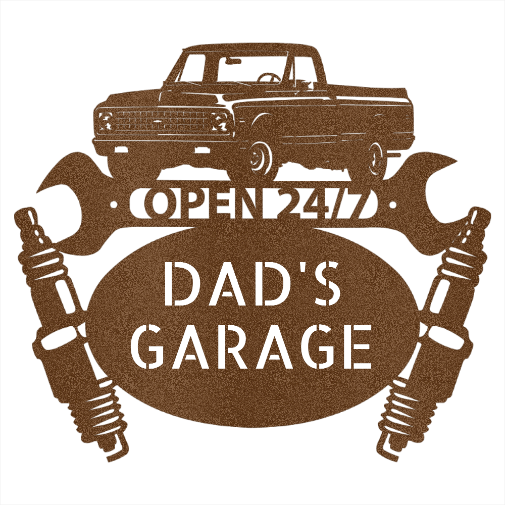 Copper / 12 1972 Chevy C10 Truck Metal Sign – Personalized Garage Wall Art for Pickup Lovers & Vintage Truck Owners