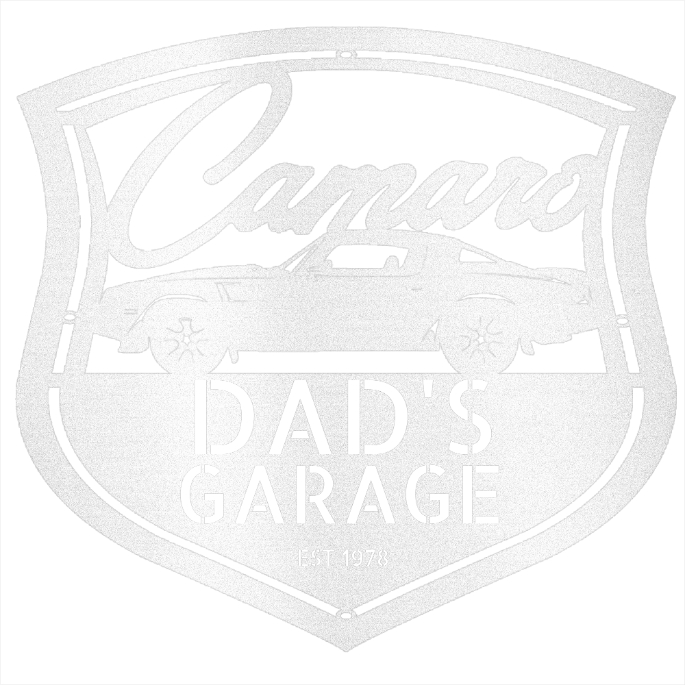 White / 12 1978 Camaro Z28 Metal Sign – Personalized Dad’s Garage Wall Art