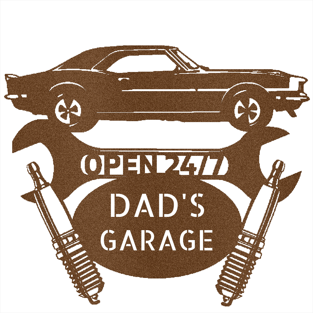 Copper / 12 Camaro 1967 Custom Steel Wall Sign — Personalized Classic Car Garage Décor