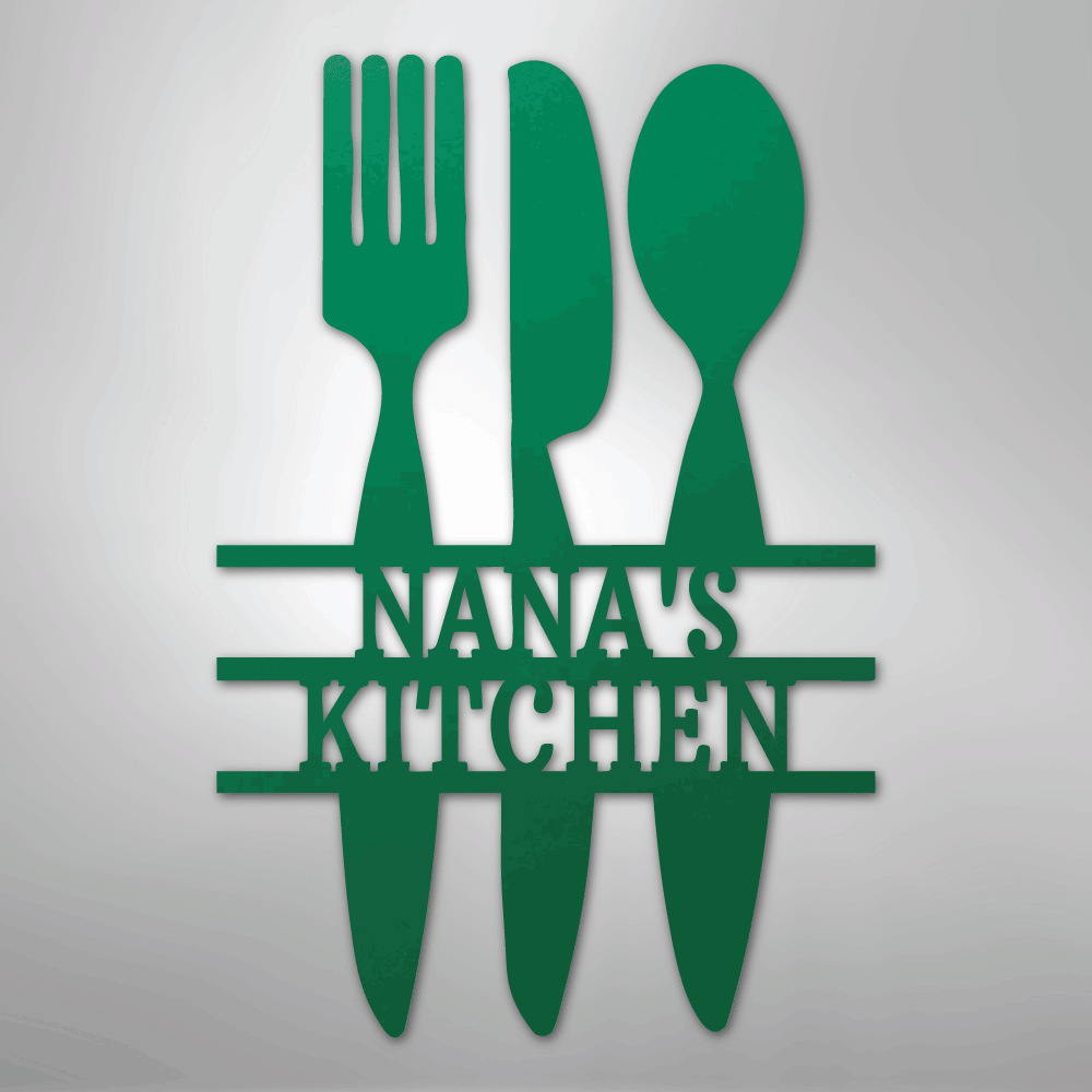 Custom Personalized Kitchen Steel Sign – Custom Family Name Wall Art for Home & Gift