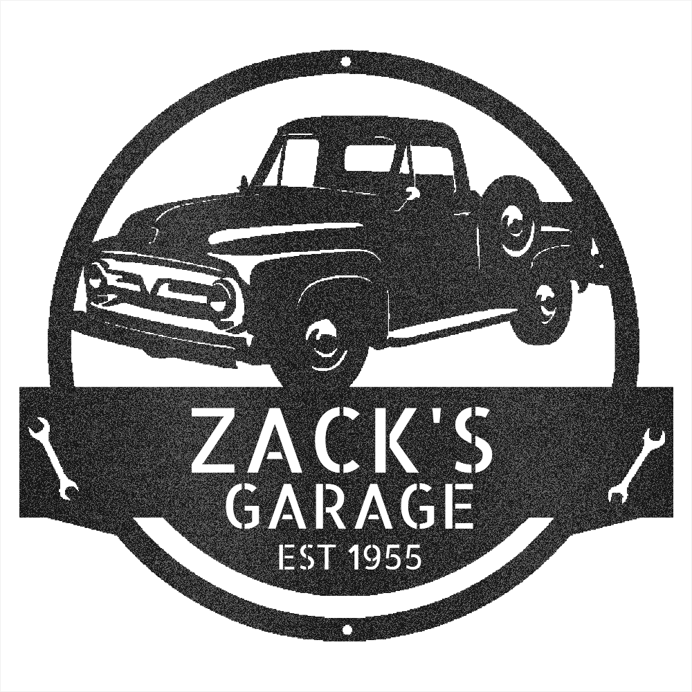 Personalized 1953-1956 Ford F-100 Metal Garage Sign