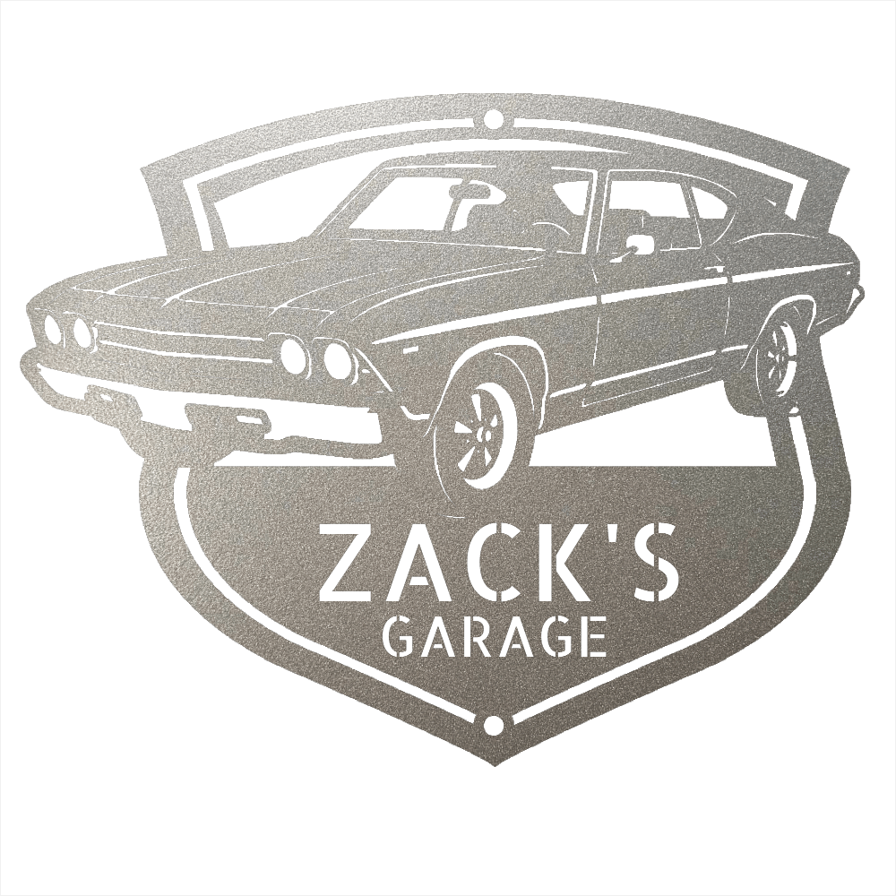 Steel Sign Silver / 15 1969 Chevelle Metal Sign | Personalized Restoration Garage Art
