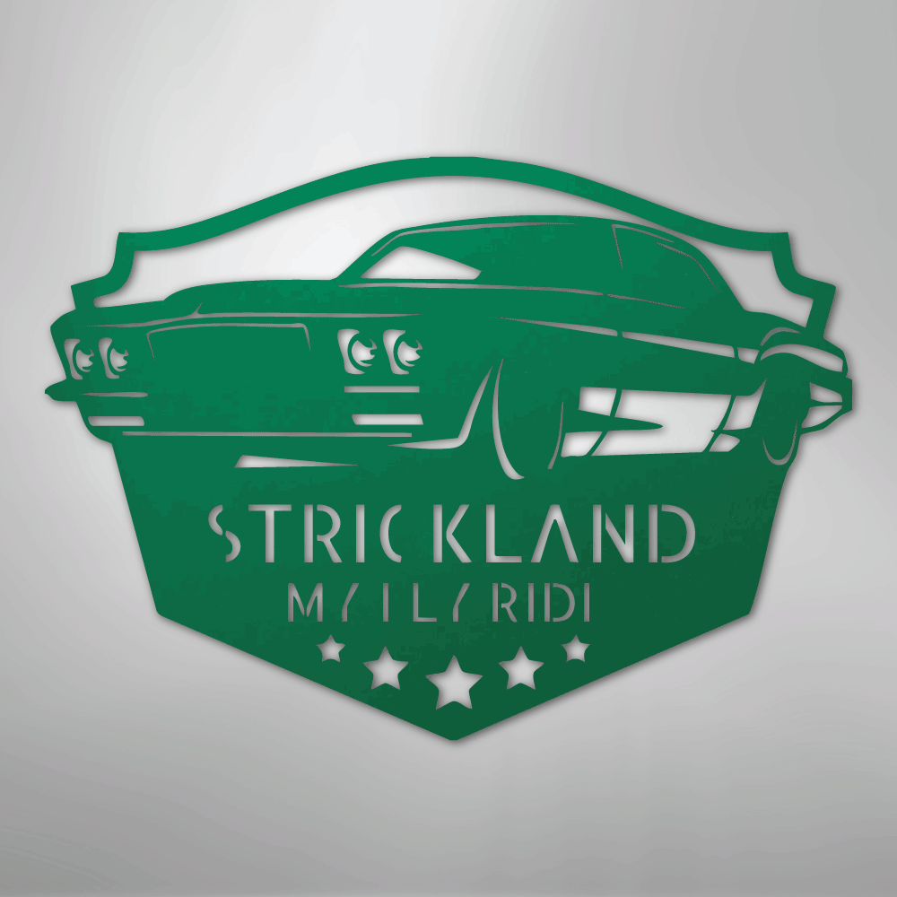 Steel Sign Green / 24" Custom Classic Car Steel Sign: Personalized Garage Wall Decor
