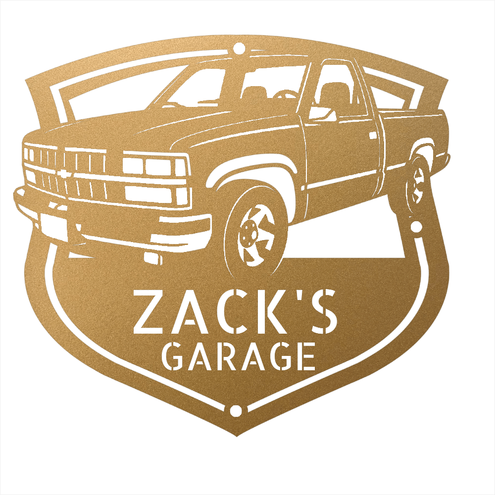 Steel Sign Gold / 12 Personalized Pickup 1990-chevrolet-454-ss 2MEM Truck Garage Metal Wall Art
