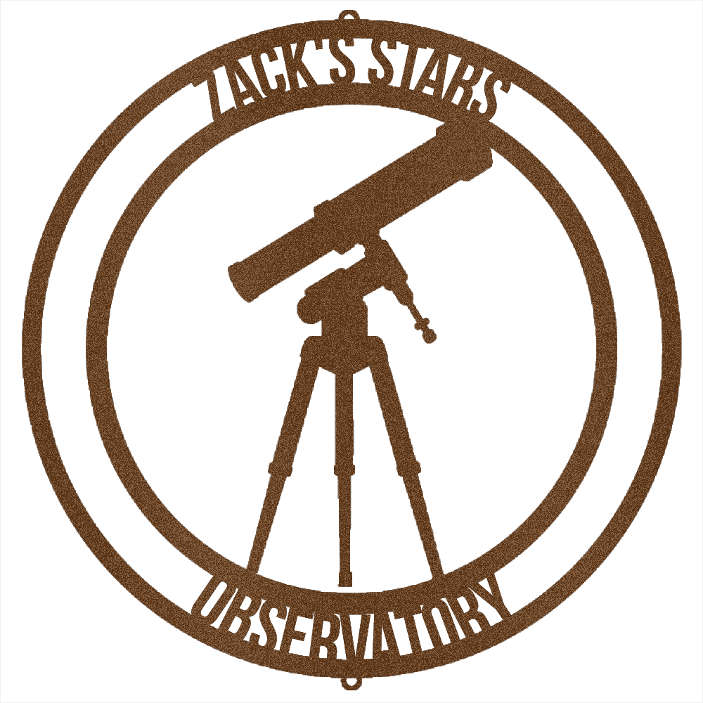 Copper / 12 Telescope Observatory Metal Sign