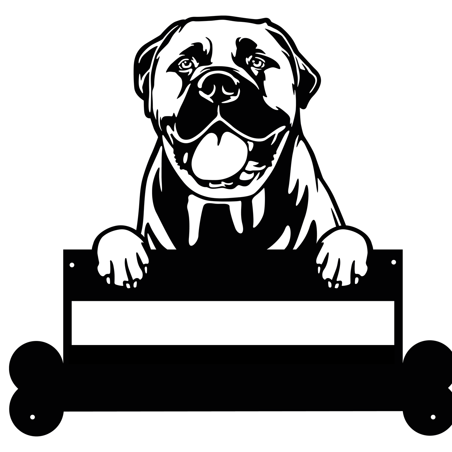 Wall Art Bullmastiff Dog Sign