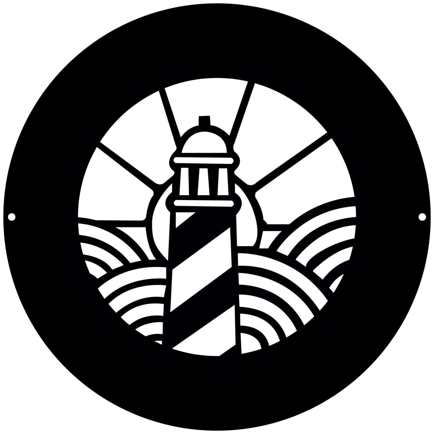 Wall Art CUSTOMIZED LIGHTHOUSE SIGN - Lighthouse Monogram Steel Sign Home Decor