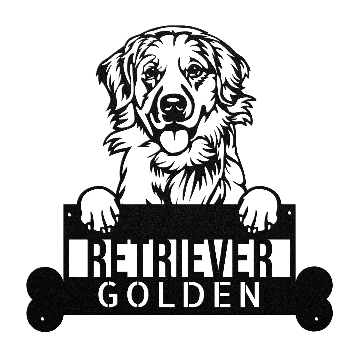 Wall Art Golden Retriever Dog Sign