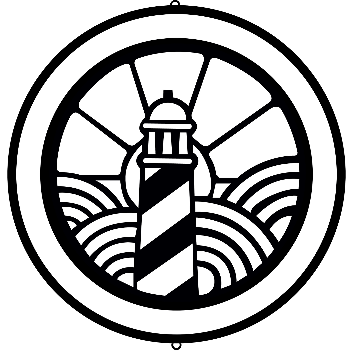 Wall Art PERSONALIZED LIGHTHOUSE SIGN - Lighthouse Monogram Steel Monogram Sign