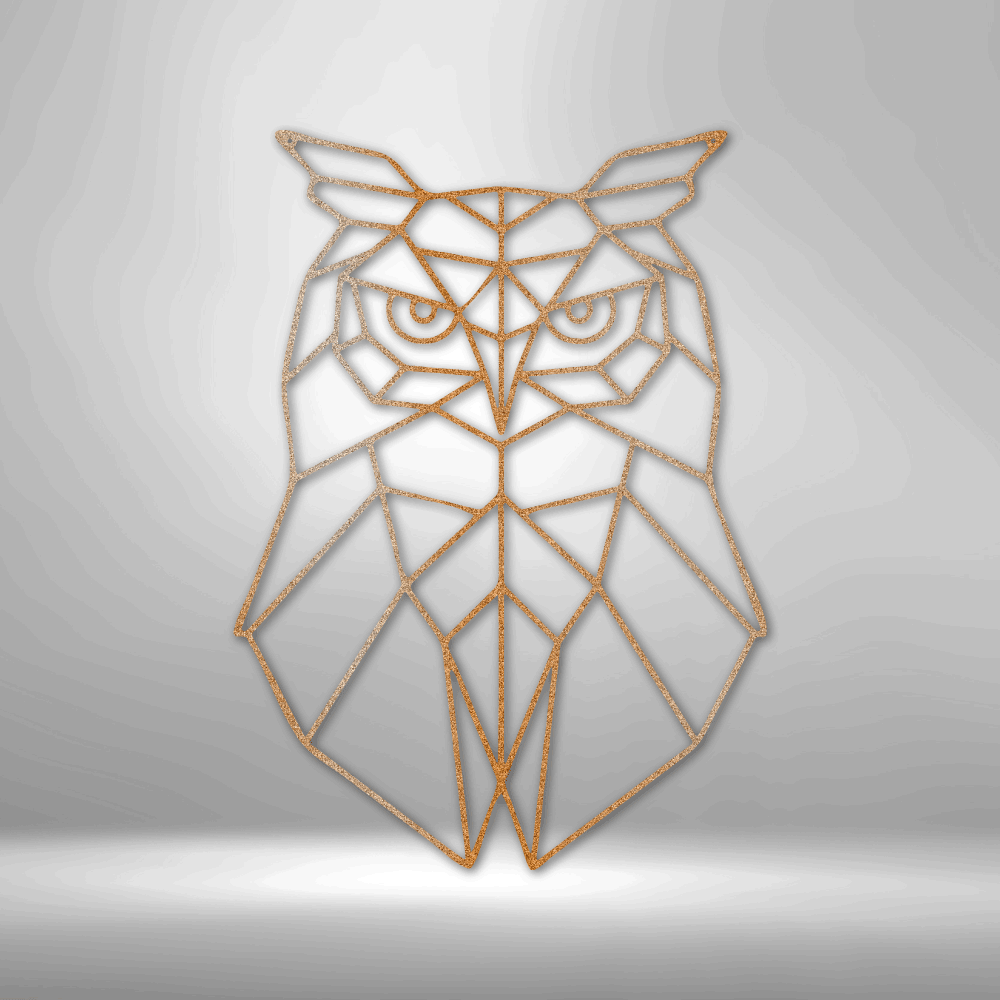 Geometric Owl - Steel Sign – leavesdesign