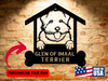 This Personalized Glen of Imaal Terrier Sign: Unique Metal Artwork for Pet Owners, Customized Dog Wall Art Steel Monogram Home Decor, Dog Lovers Gift features the glen of Imaal terrier, making it a perfect addition to any home decor.