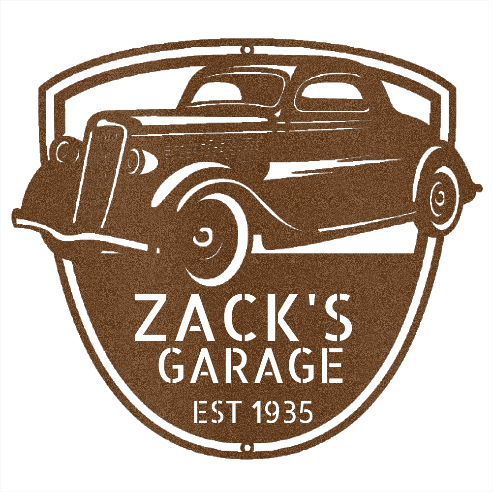 Copper / 12 1935 Ford Coupe Garage Sign