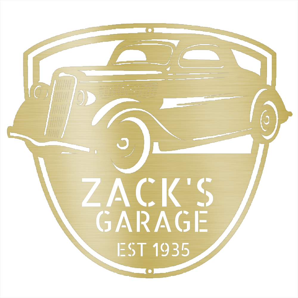 Gold / 12 1935 Ford Coupe Garage Sign