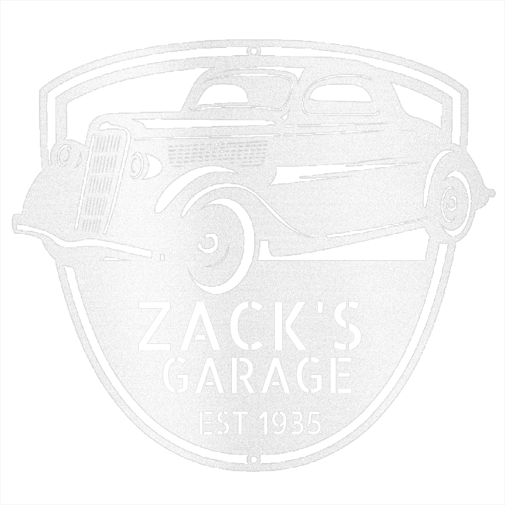 White / 12 1935 Ford Coupe Garage Sign