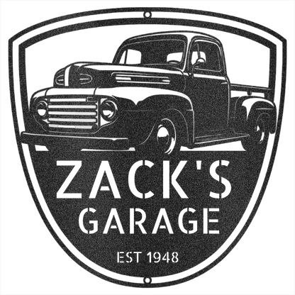 Black / 12 1948–1952 Ford F-100 Garage Sign