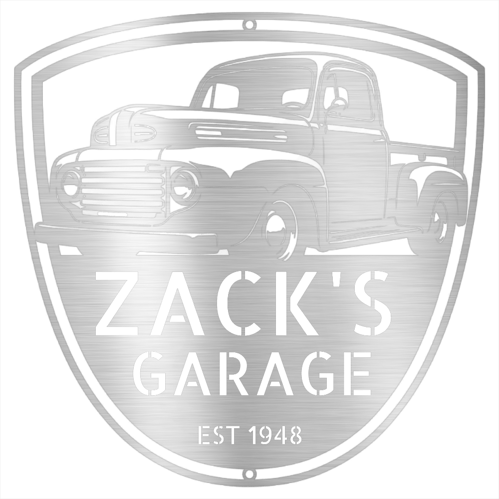 Silver / 12 1948–1952 Ford F-100 Garage Sign