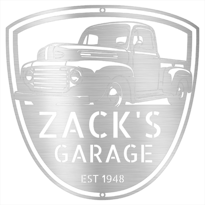 Silver / 12 1948–1952 Ford F-100 Garage Sign