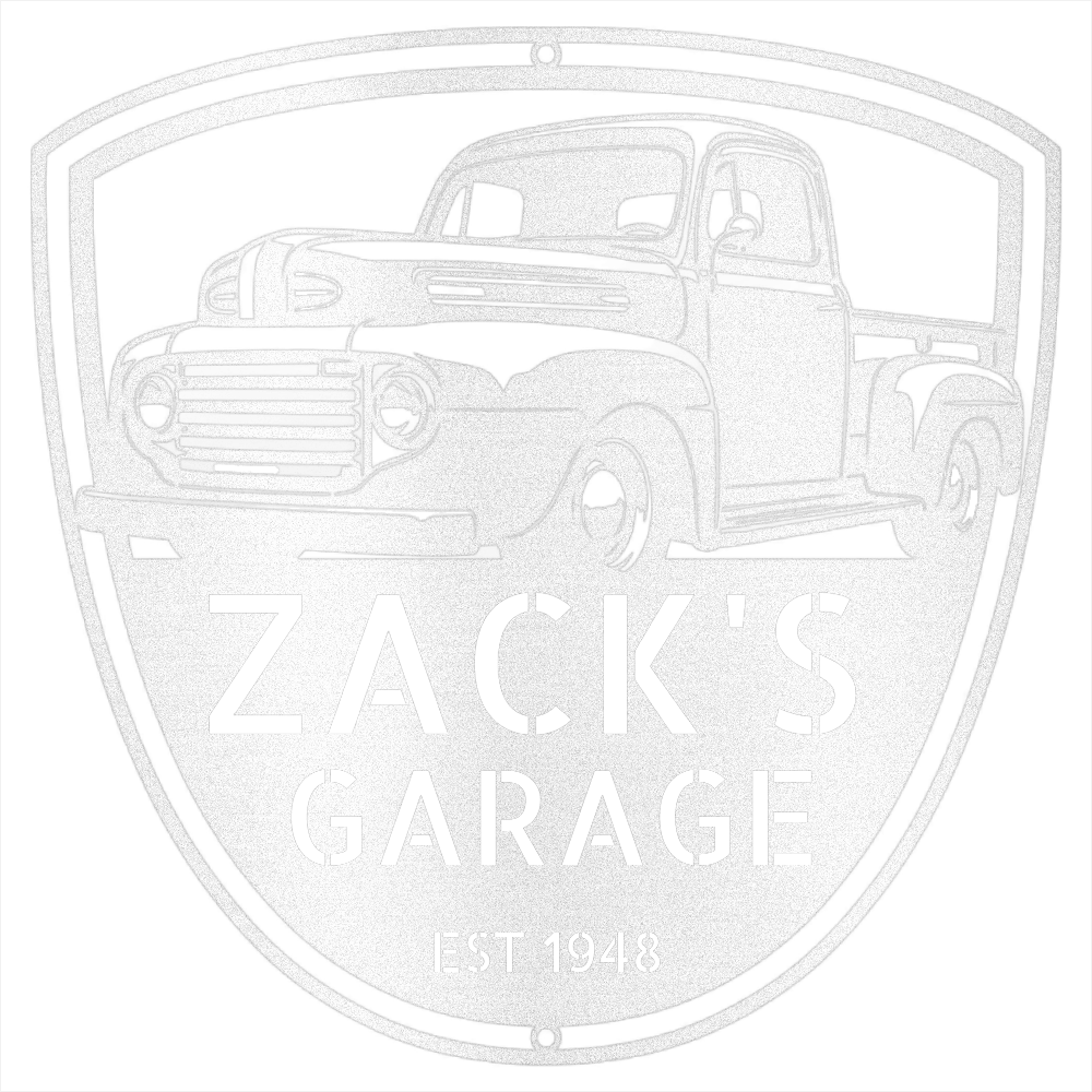 White / 12 1948–1952 Ford F-100 Garage Sign