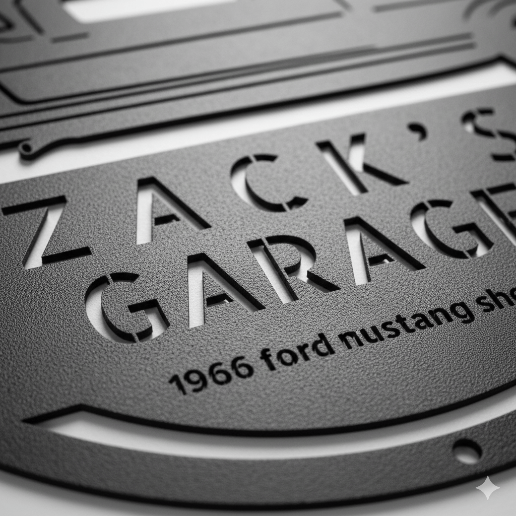 1966 Mustang Shelby Garage Sign – Personalized Metal Garage Wall Art for Car Lovers