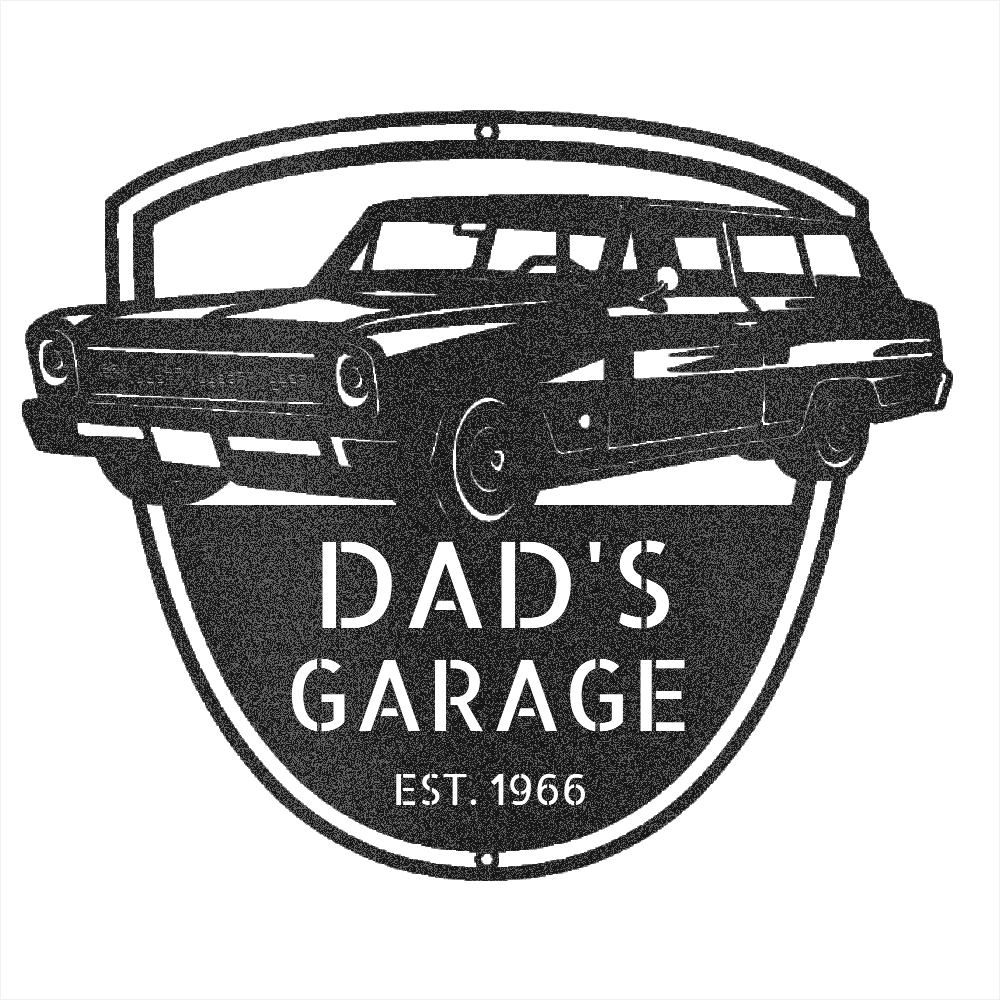 Black / 12 1966 Nova Wagon Garage Sign