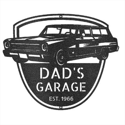 Black / 12 1966 Nova Wagon Garage Sign