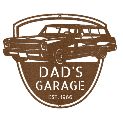 Copper / 12 1966 Nova Wagon Garage Sign