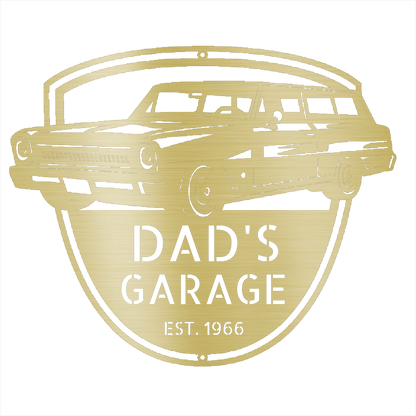 Gold / 12 1966 Nova Wagon Garage Sign