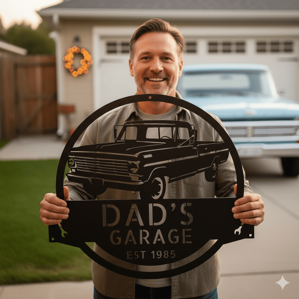 1967-72 Ford F-100 Garage Sign – Personalized Pickup Metal Wall Art