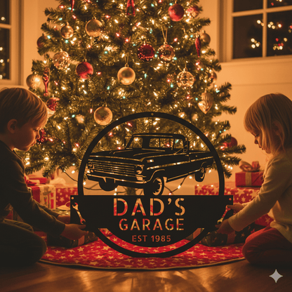 1967-72 Ford F-100 Garage Sign – Personalized Pickup Metal Wall Art