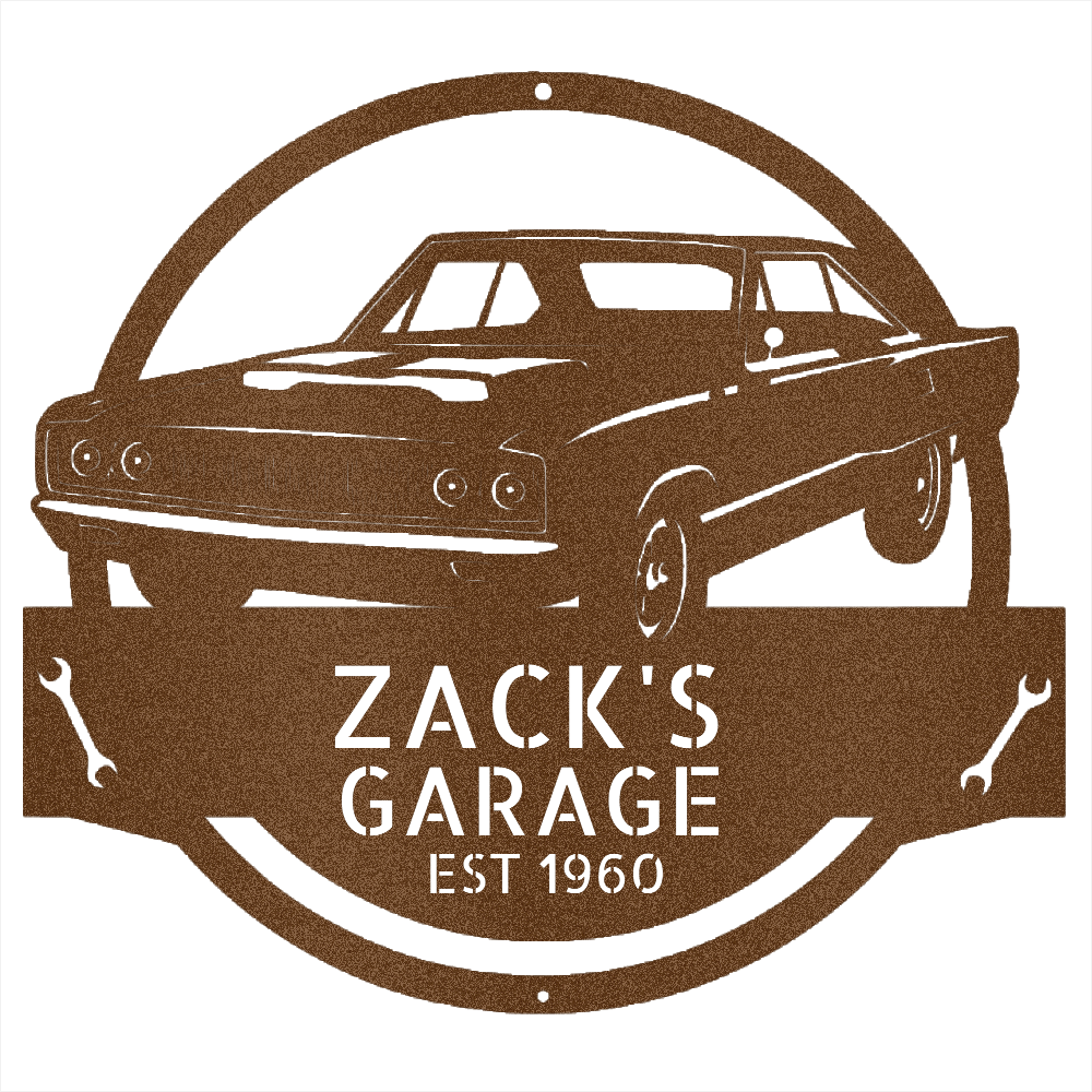Copper / 12 1967 Dodge Garage Sign – Custom Metal Shop Wall Art for Dad’s Garage