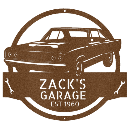 Copper / 12 1967 Dodge Garage Sign – Custom Metal Shop Wall Art for Dad’s Garage