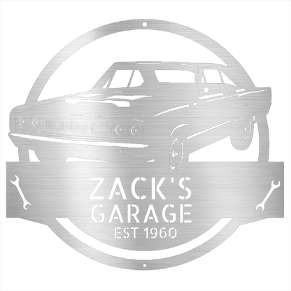 Silver / 12 1967 Dodge Garage Sign – Custom Metal Shop Wall Art for Dad’s Garage