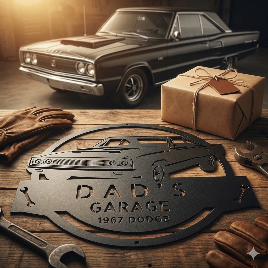1967 Dodge Garage Sign – Custom Metal Shop Wall Art for Dad’s Garage