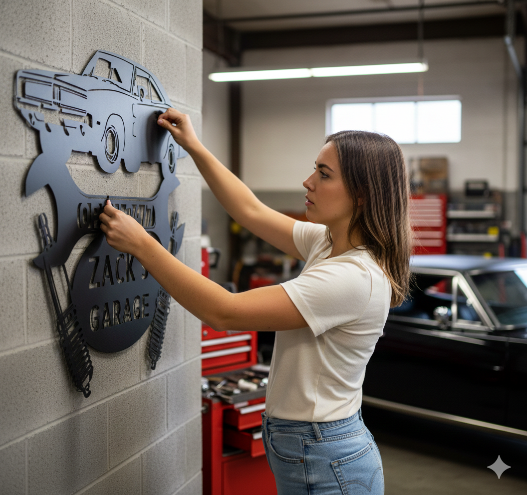 Wall Art Charger 1967 Steel Monogram Wall Art