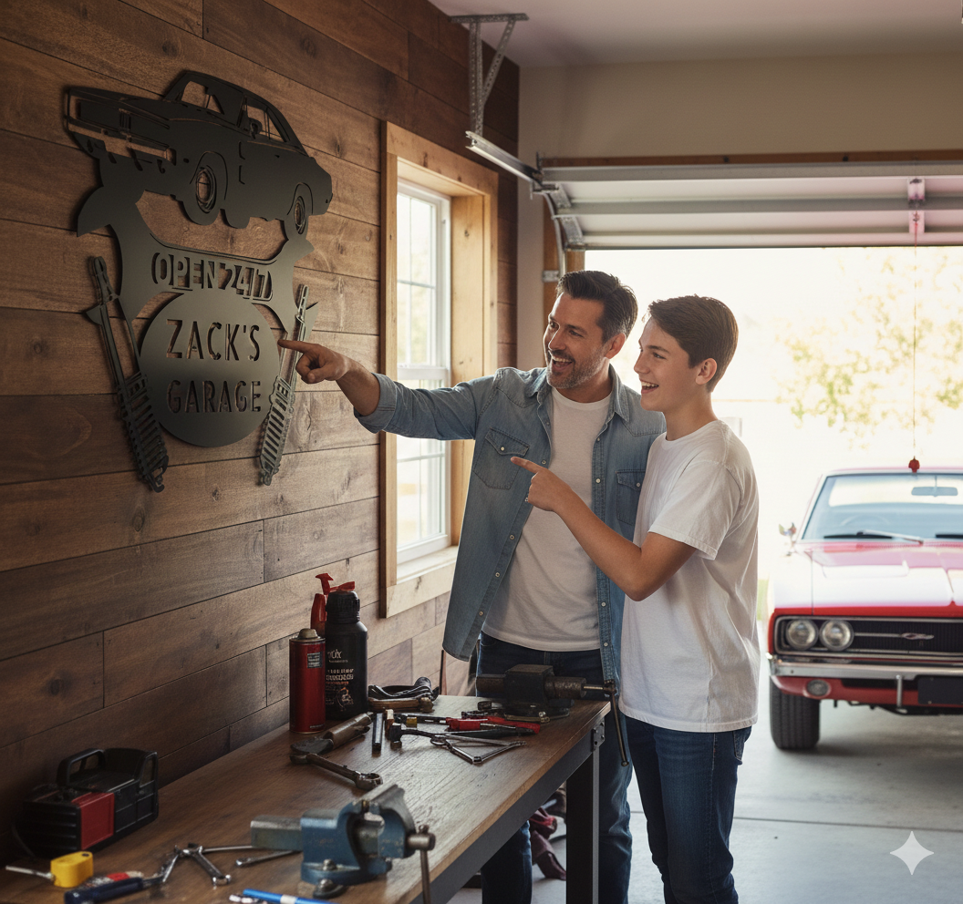 Wall Art Charger 1967 Steel Monogram Wall Art