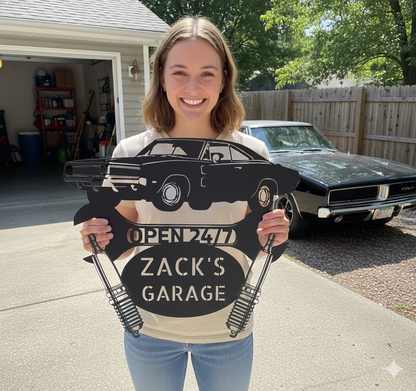 Wall Art Charger 1967 Steel Monogram Wall Art