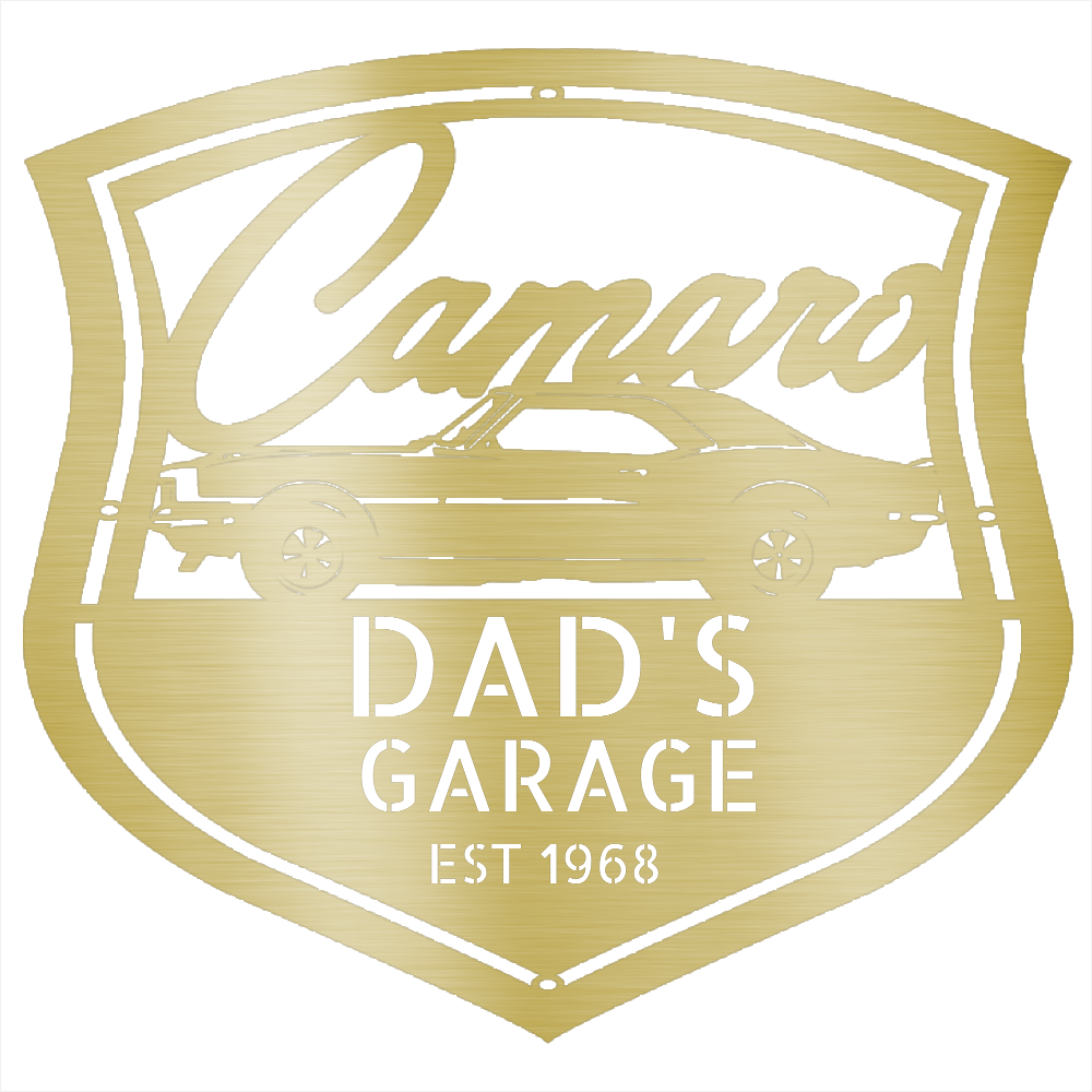 Gold / 12 1968 Camaro Z28 Garage Sign