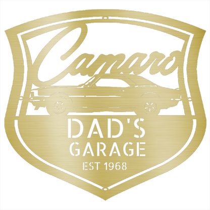 Gold / 12 1968 Camaro Z28 Garage Sign