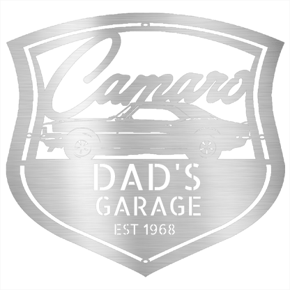Silver / 12 1968 Camaro Z28 Garage Sign