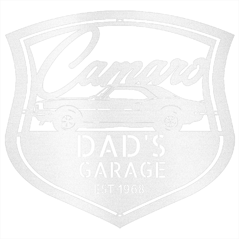 White / 12 1968 Camaro Z28 Garage Sign