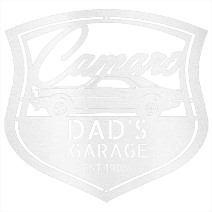 White / 12 1968 Camaro Z28 Garage Sign