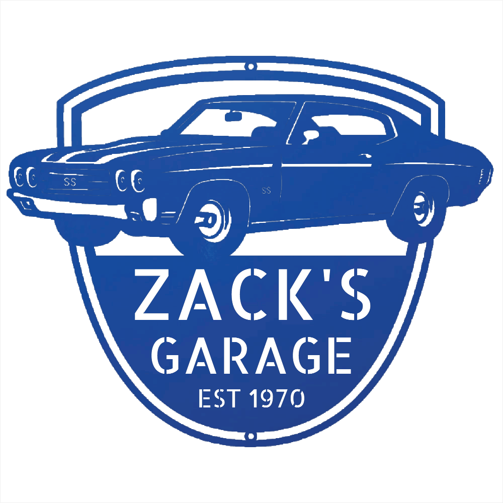 Blue / 12 1970 Chevelle SS Garage Sign
