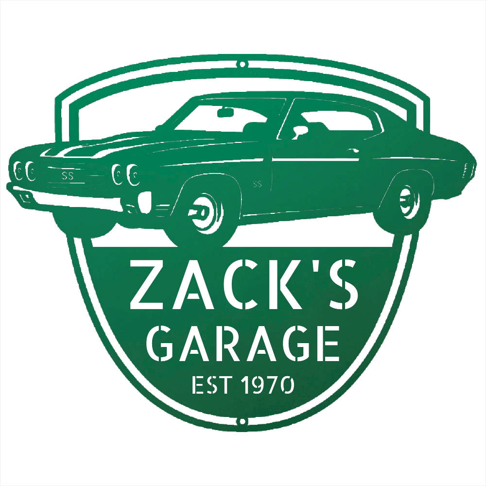 Green / 12 1970 Chevelle SS Garage Sign