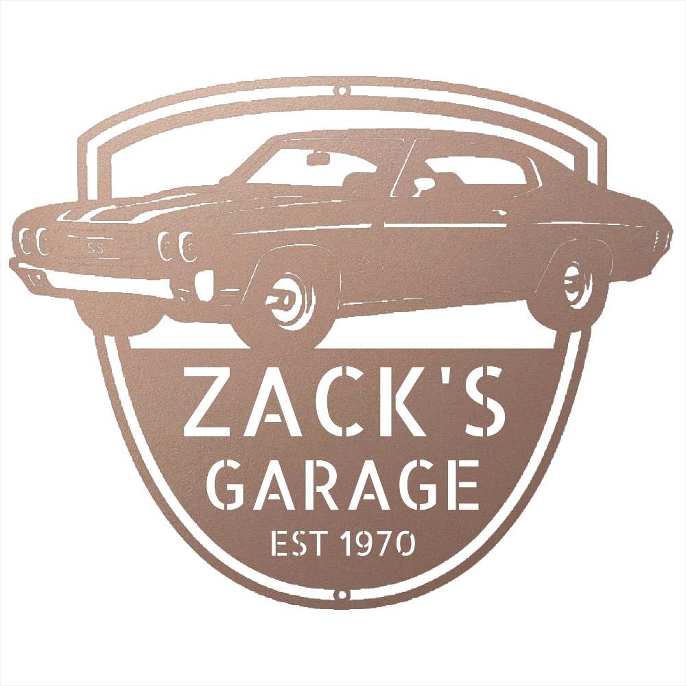 Rose / 12 1970 Chevelle SS Garage Sign