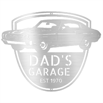 Silver / 12 1970 Chevelle SS Garage Sign