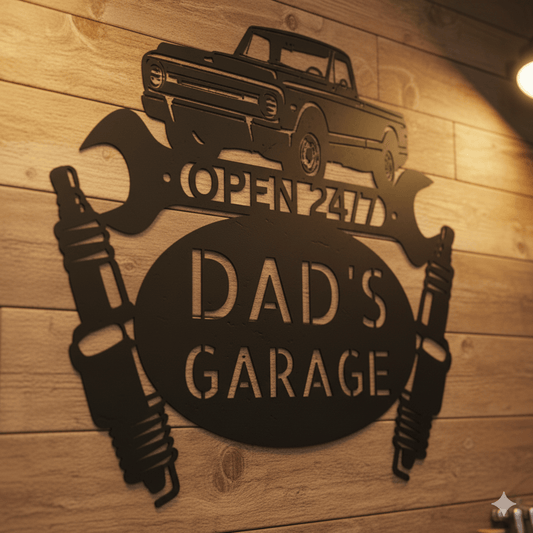 1970 Chevrolet C10 Truck Garage Sign – Personalized Vintage Pickup Metal Wall Art