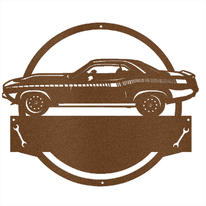 Copper / 12 1970 Plymouth Cuda Garage Sign