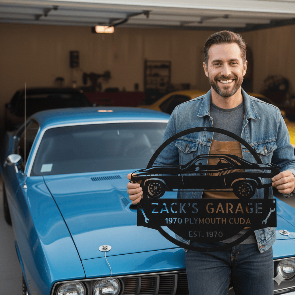 1970 Plymouth Cuda Garage Sign